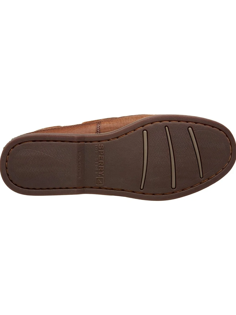 Sperry Brown Leather Moc Toe Boat Shoe